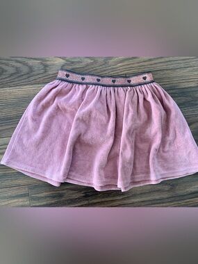 Cute velvet Skirt with Heart-Trim Waistband Size 4-6yrs